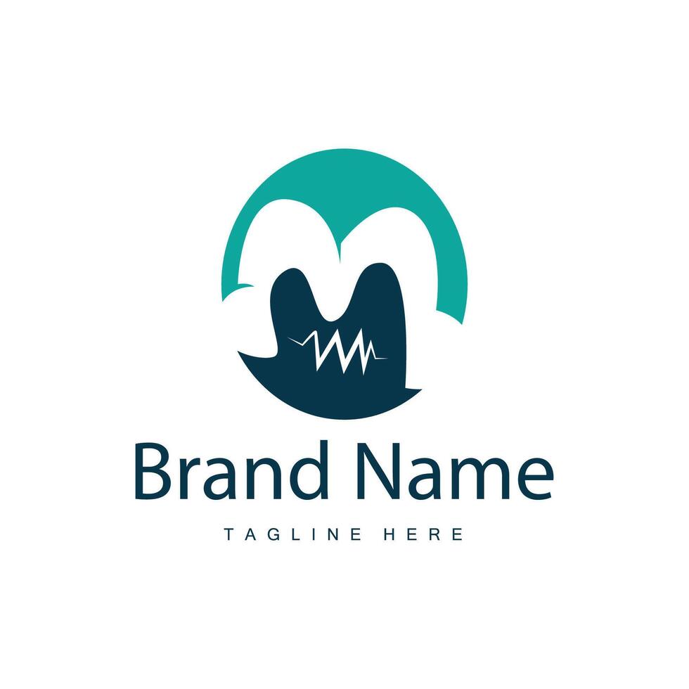 M letter logo in simple style Luxury product brand template illustration vector