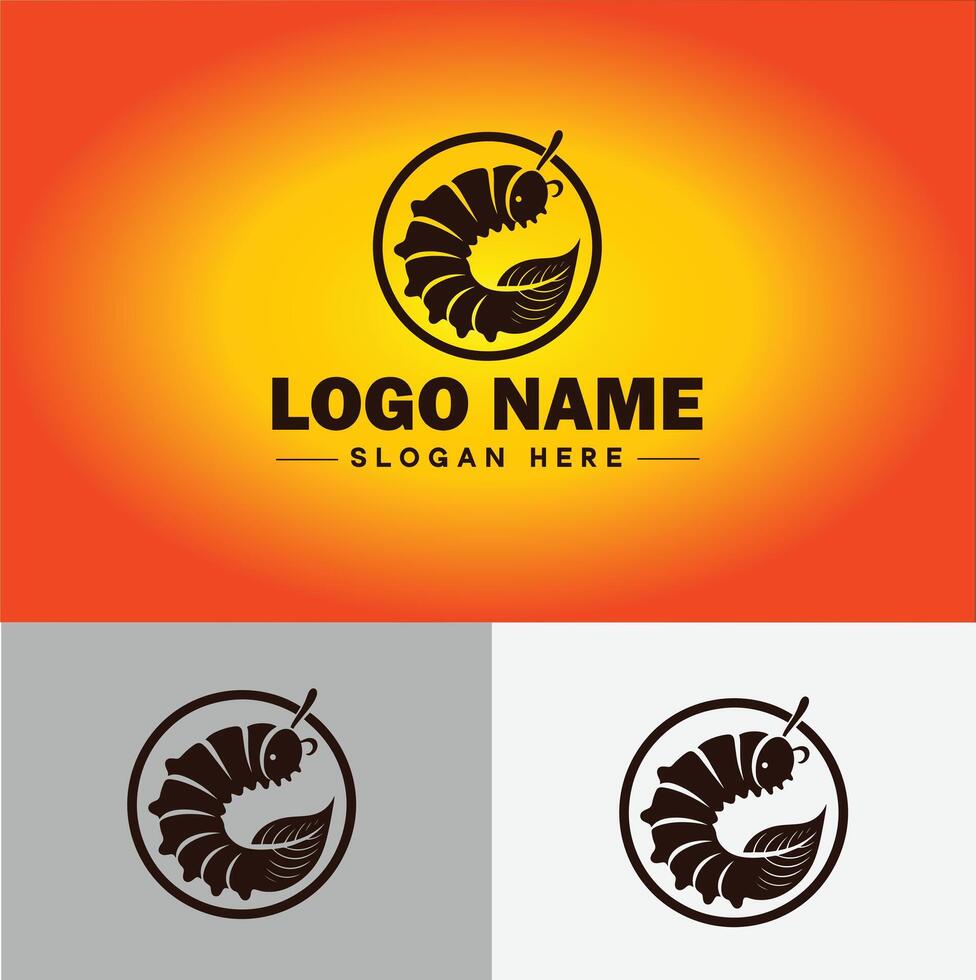 oruga logo vector Arte icono gráficos para negocio marca icono oruga logo modelo