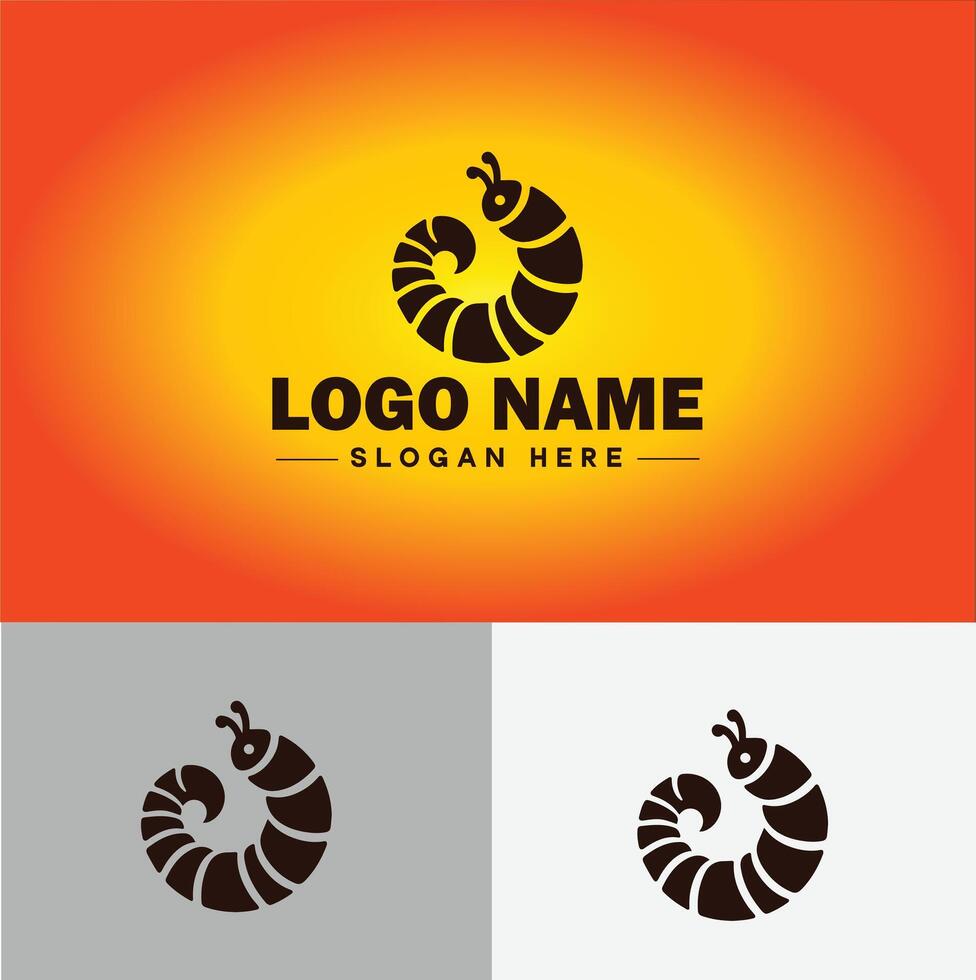 oruga logo vector Arte icono gráficos para negocio marca icono oruga logo modelo