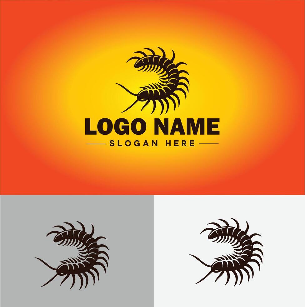 Centipede logo vector art icon graphics for business brand icon Centipede logo template