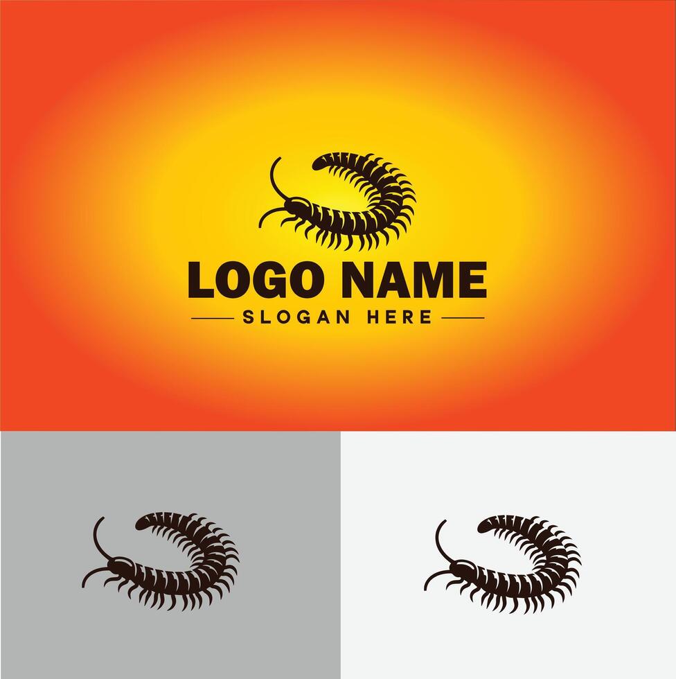 Centipede logo vector art icon graphics for business brand icon Centipede logo template