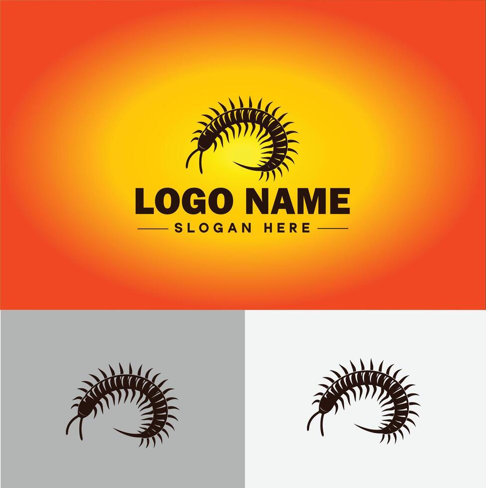 Centipede logo vector art icon graphics for business brand icon Centipede logo template