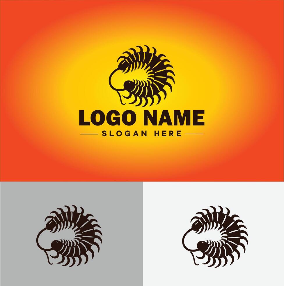 ciempiés logo vector Arte icono gráficos para negocio marca icono ciempiés logo modelo