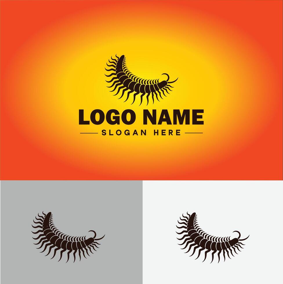 Centipede logo vector art icon graphics for business brand icon Centipede logo template