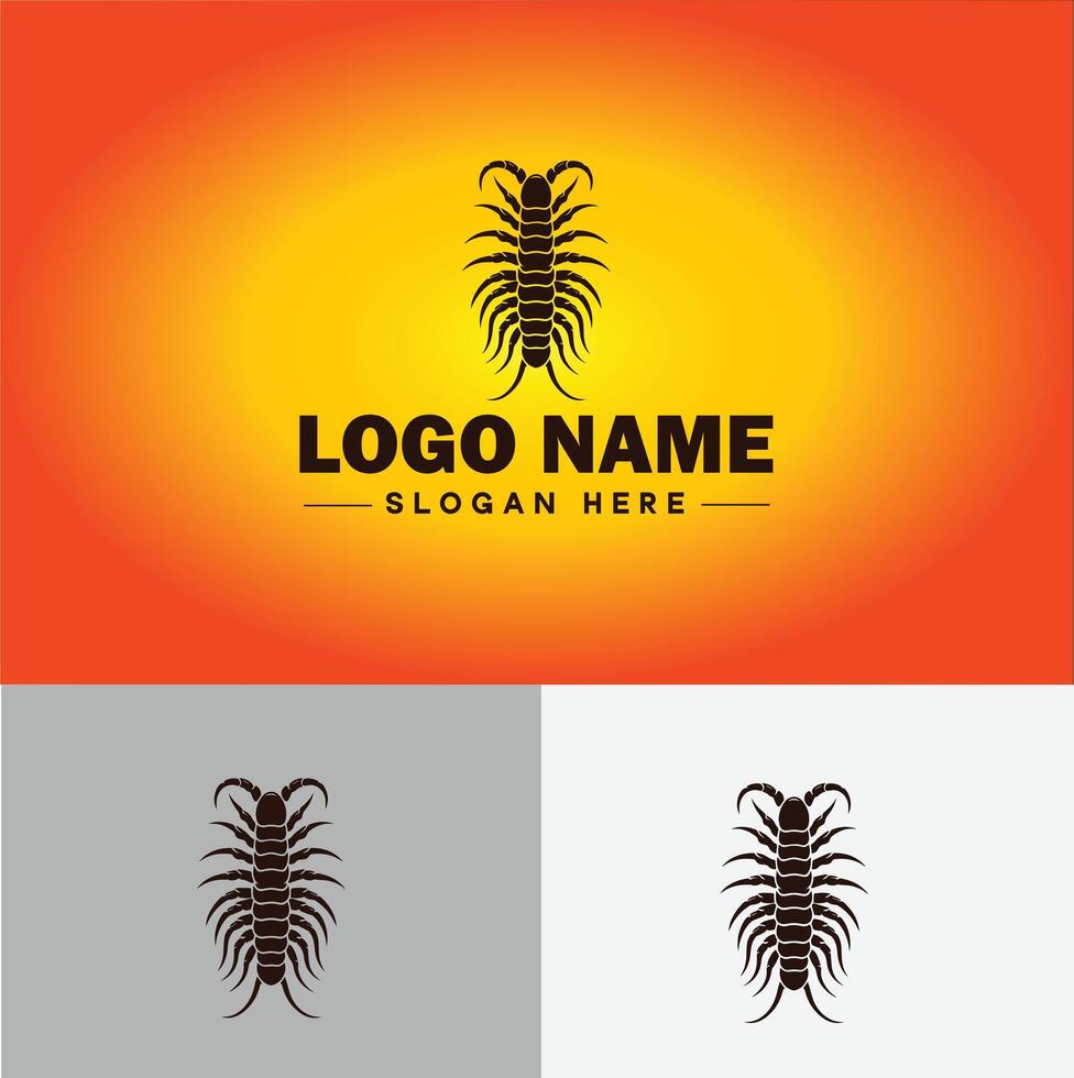 ciempiés logo vector Arte icono gráficos para negocio marca icono ciempiés logo modelo