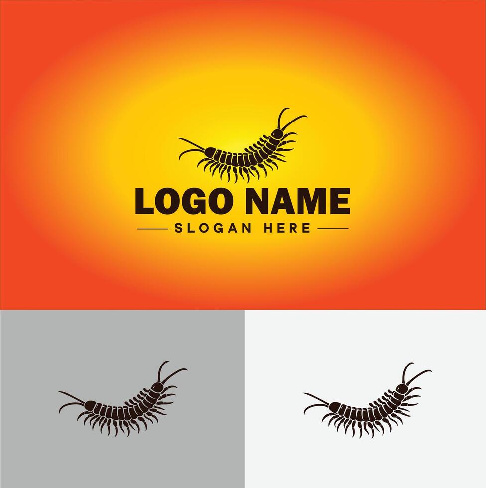 Centipede logo vector art icon graphics for business brand icon Centipede logo template