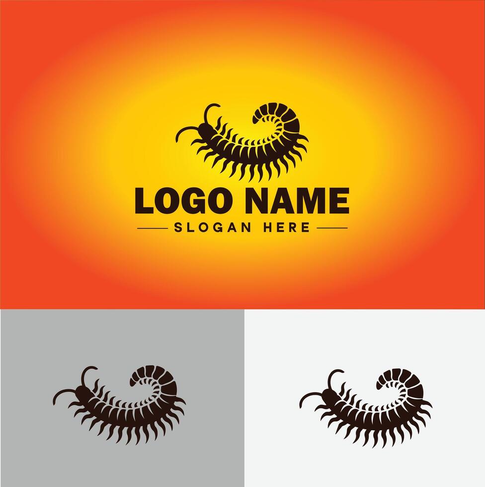 Centipede logo vector art icon graphics for business brand icon Centipede logo template