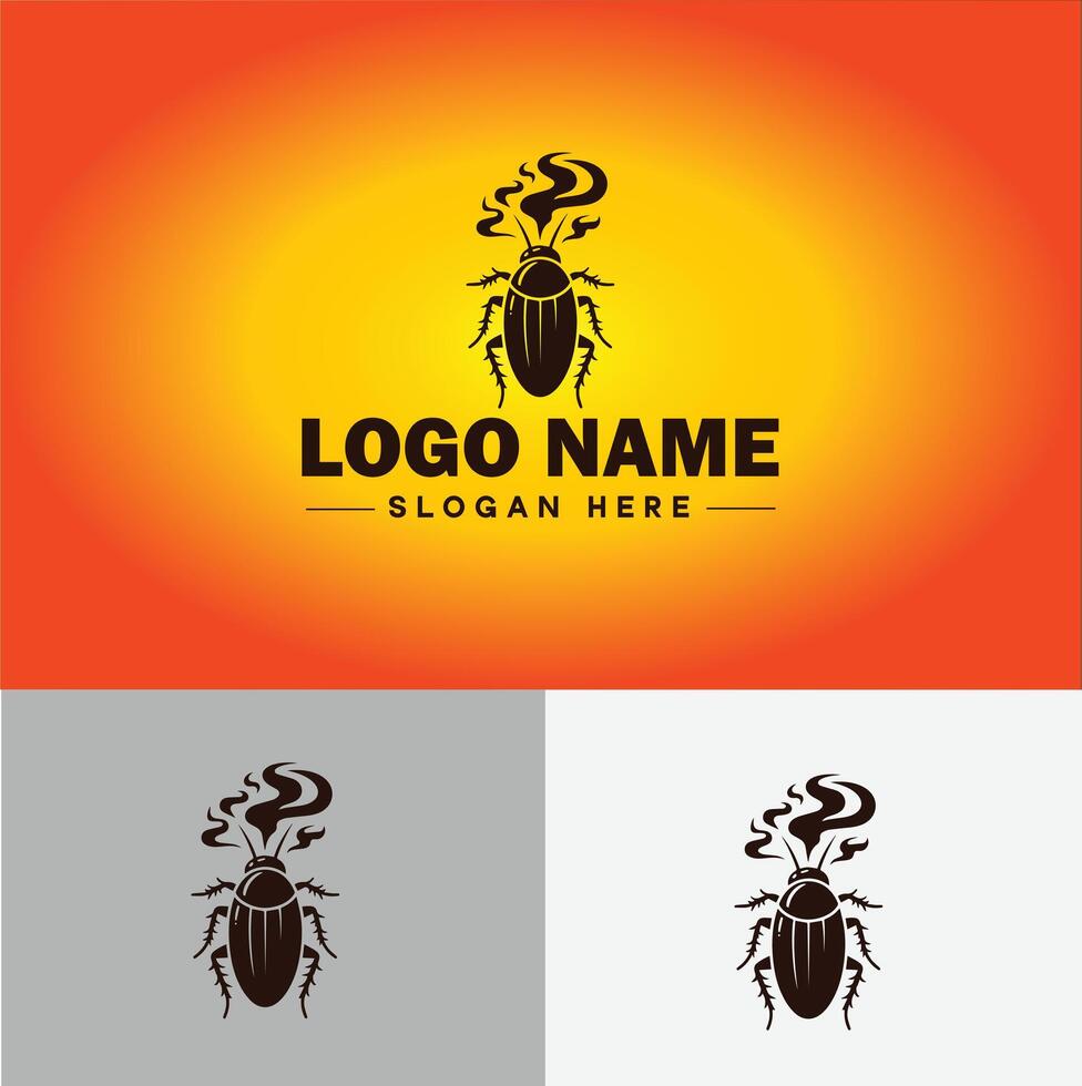 cucaracha logo vector Arte icono gráficos para negocio marca icono cucaracha logo modelo