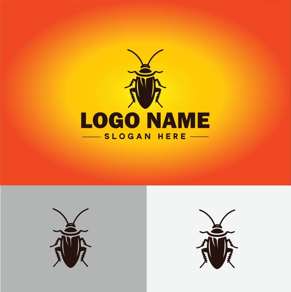 cucaracha logo vector Arte icono gráficos para negocio marca icono cucaracha logo modelo