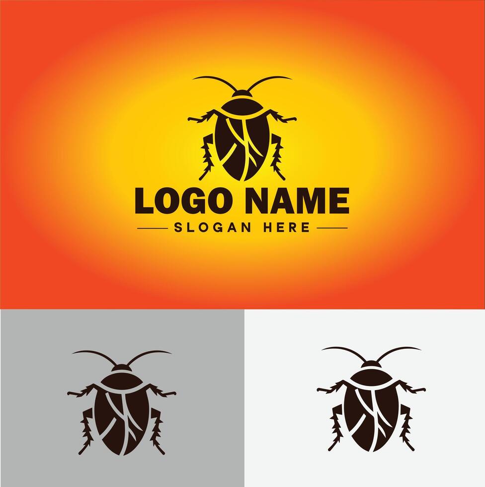 cucaracha logo vector Arte icono gráficos para negocio marca icono cucaracha logo modelo