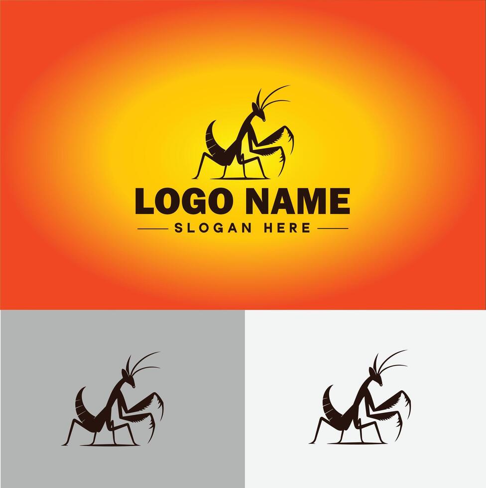 mantis logo vector Arte icono gráficos para negocio marca icono mantis logo modelo