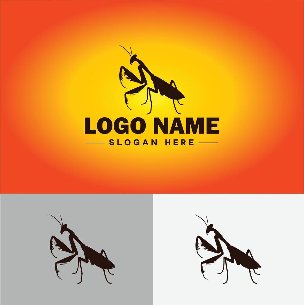 mantis logo vector Arte icono gráficos para negocio marca icono mantis logo modelo