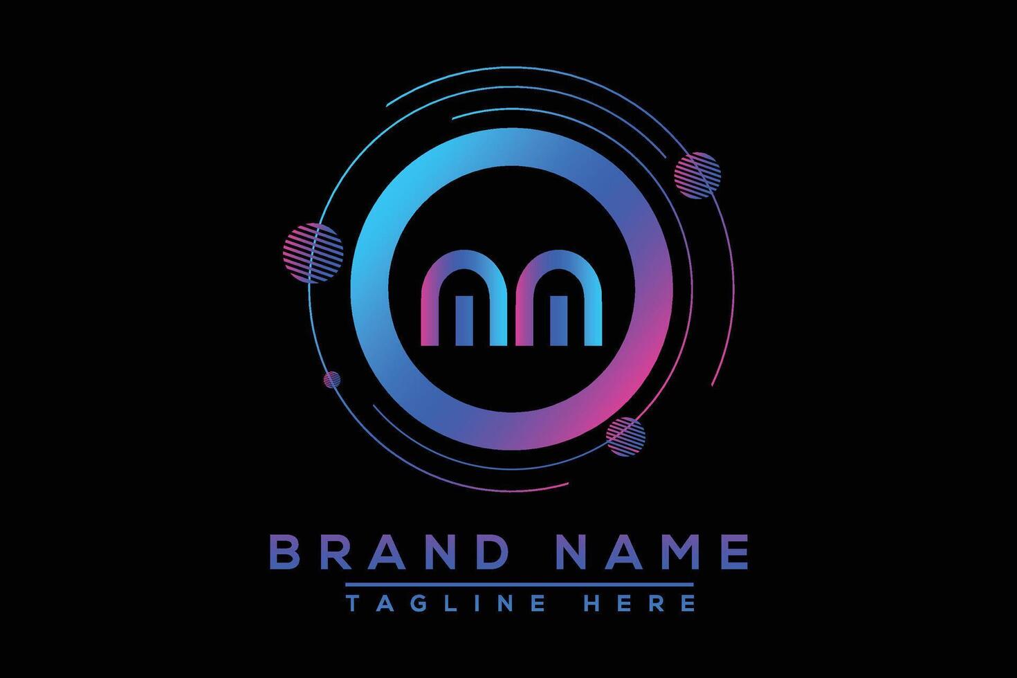 MM letter logo design. Vector logo design for business.