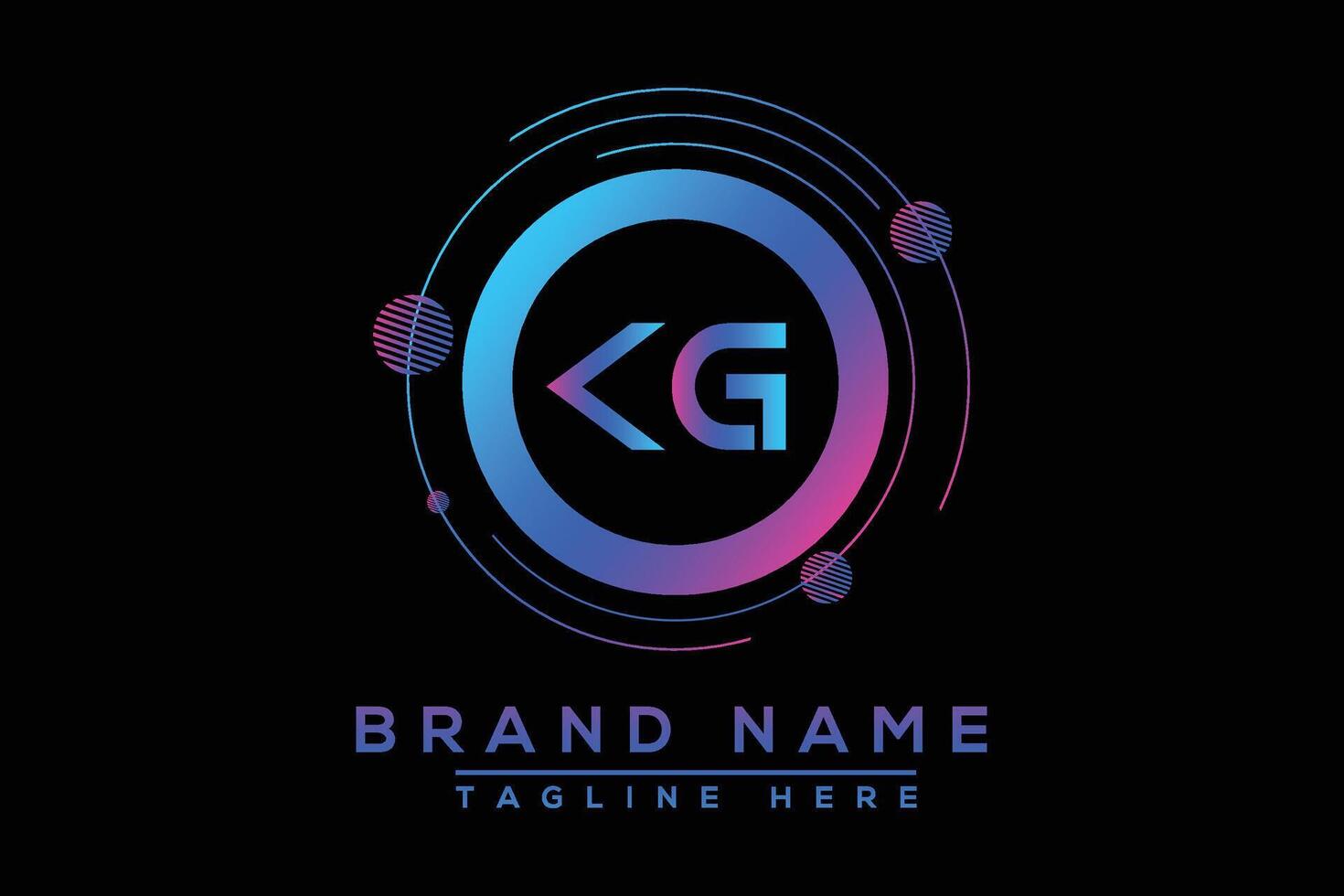 KG letter logo design. Vector logo design for business.