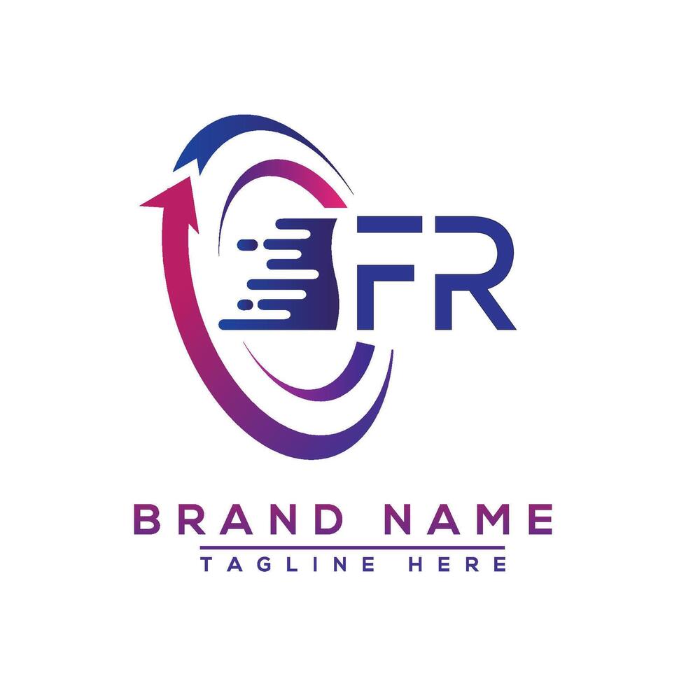 FR letter logo design. Vector logo design for business.