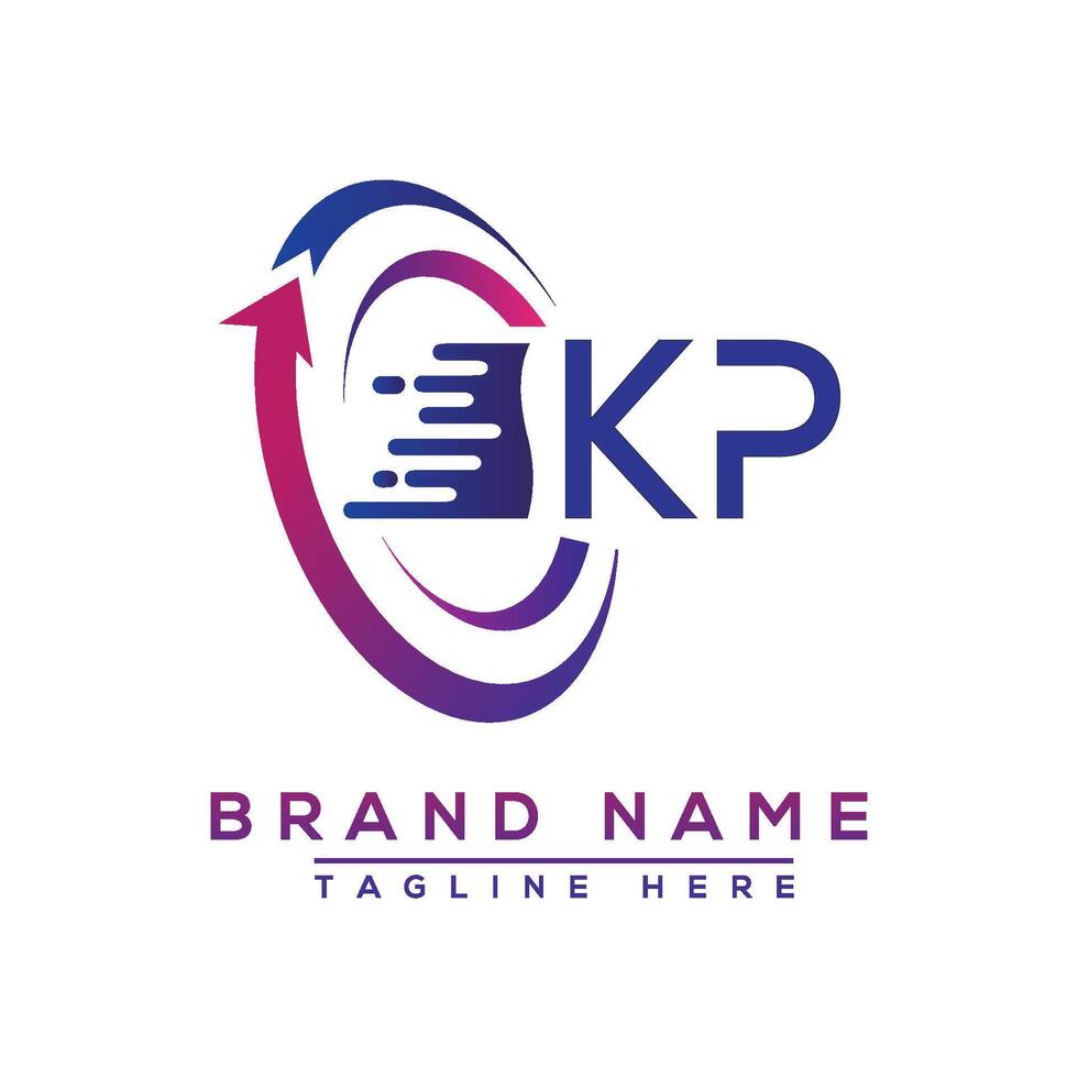 KP letter logo design. Vector logo design for business.