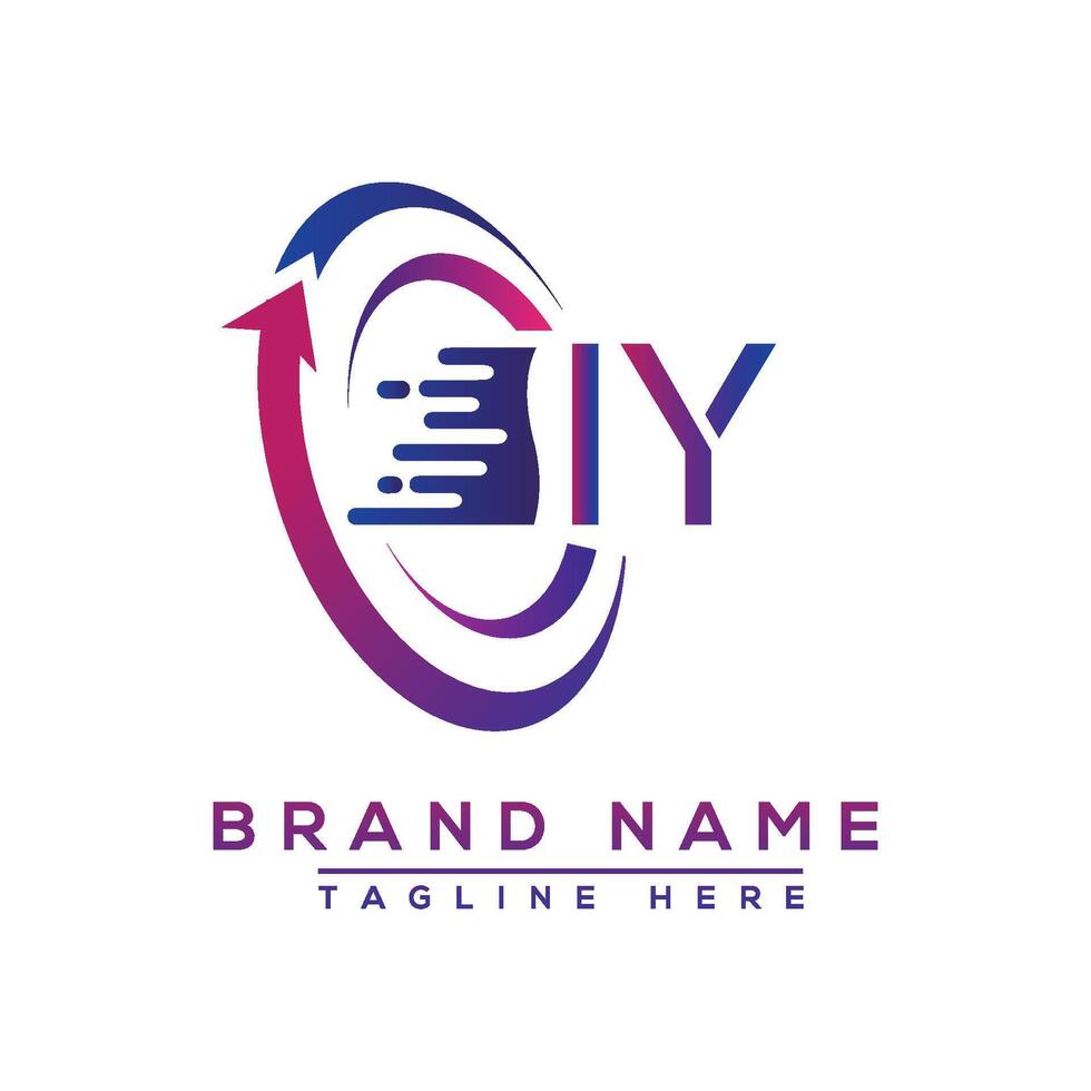 IY letter logo design. Vector logo design for business.