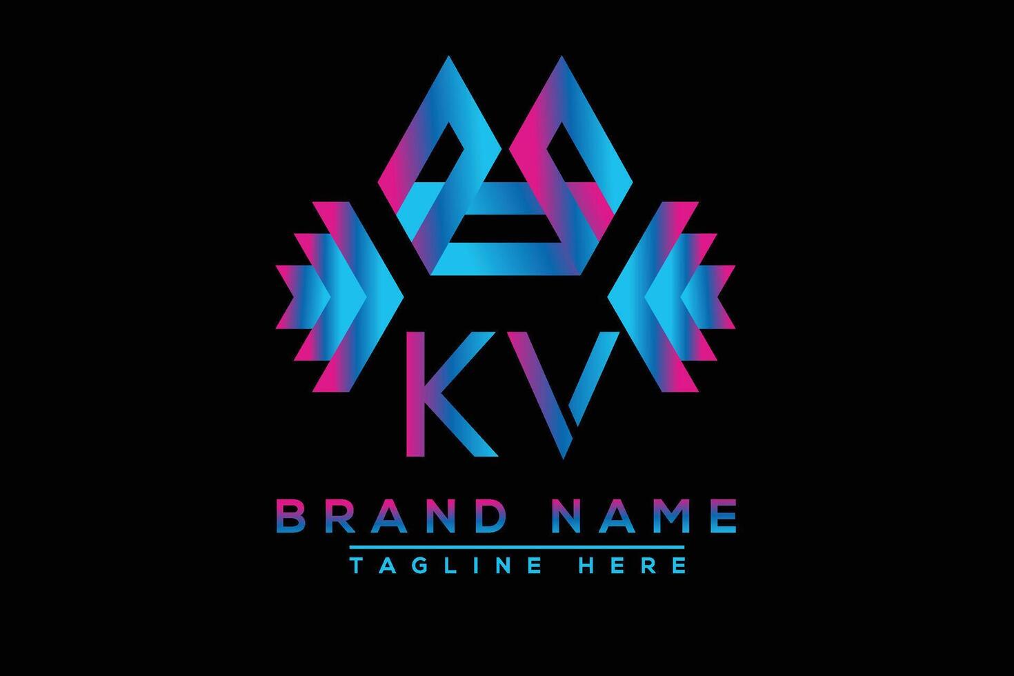 kv letra logo diseño. vector logo diseño para negocio.