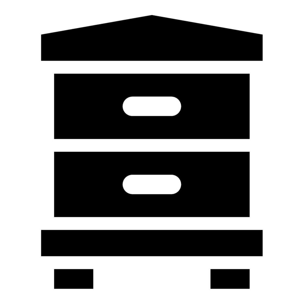 Hive bee house beehive apiary apiculture concept icon black color vector illustration image flat style