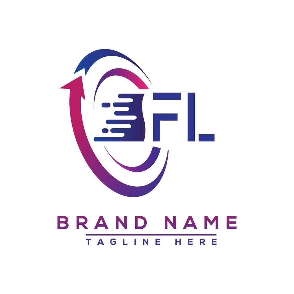 FL letter logo design. Vector logo design for business.