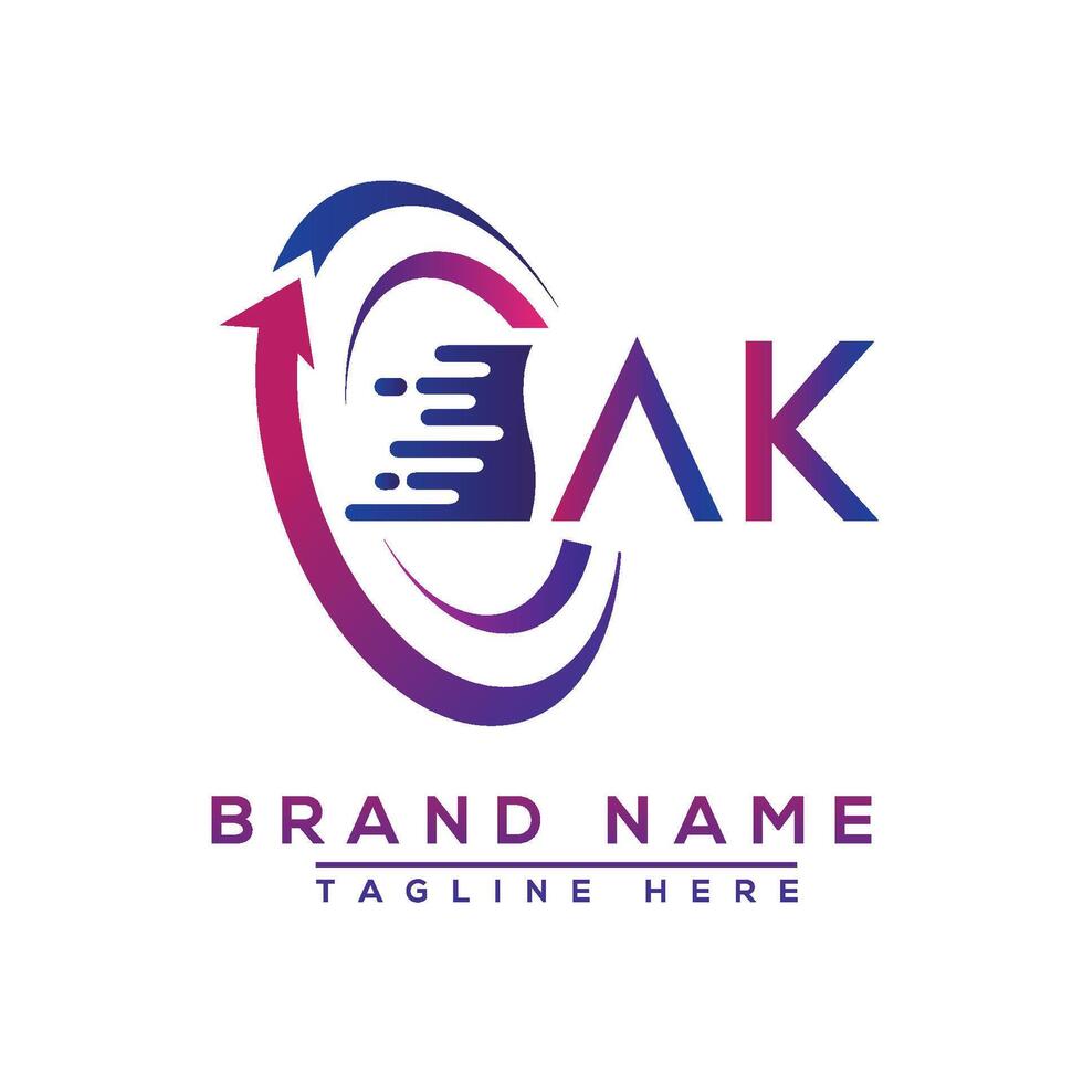 AK letter logo design. Vector logo design for business.