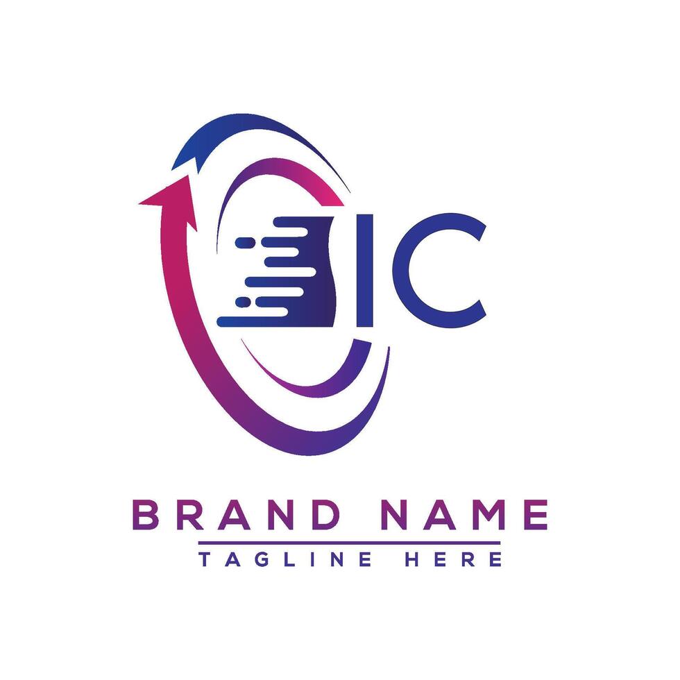 IC letter logo design. Vector logo design for business.