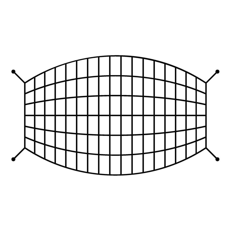 Fishnet rope net icon black color vector illustration image flat style