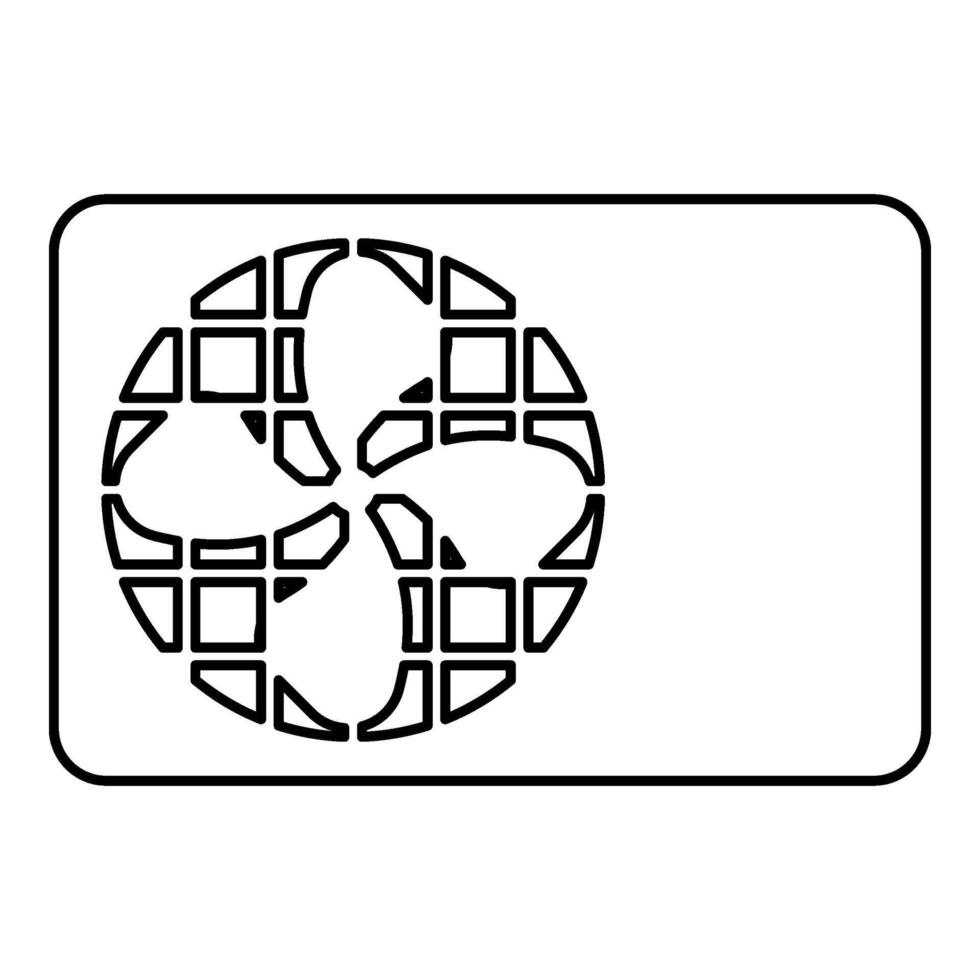 Air conditioner fan equipment system contour outline line icon black color vector illustration image thin flat style