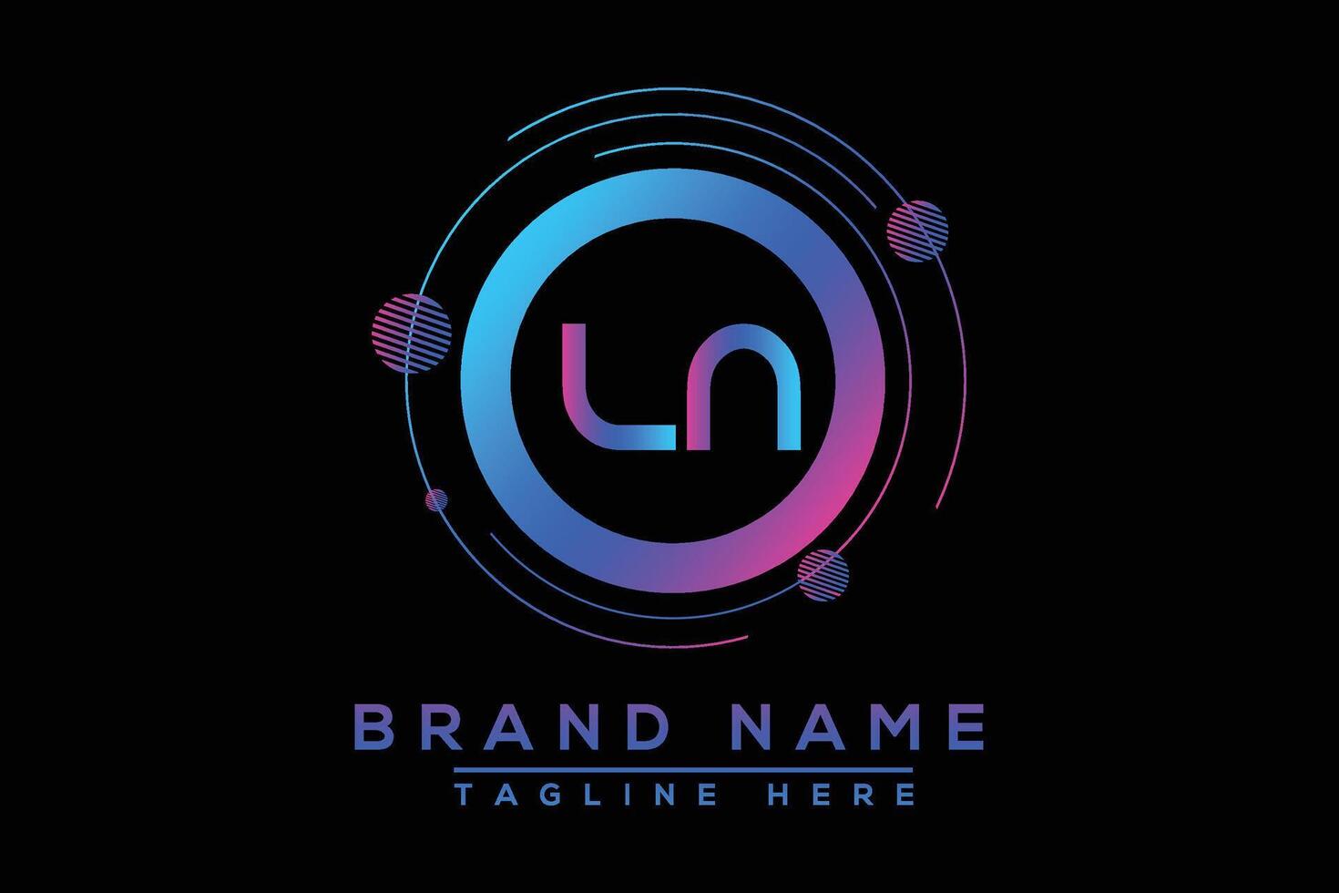 LN letter logo design. Vector logo design for business.