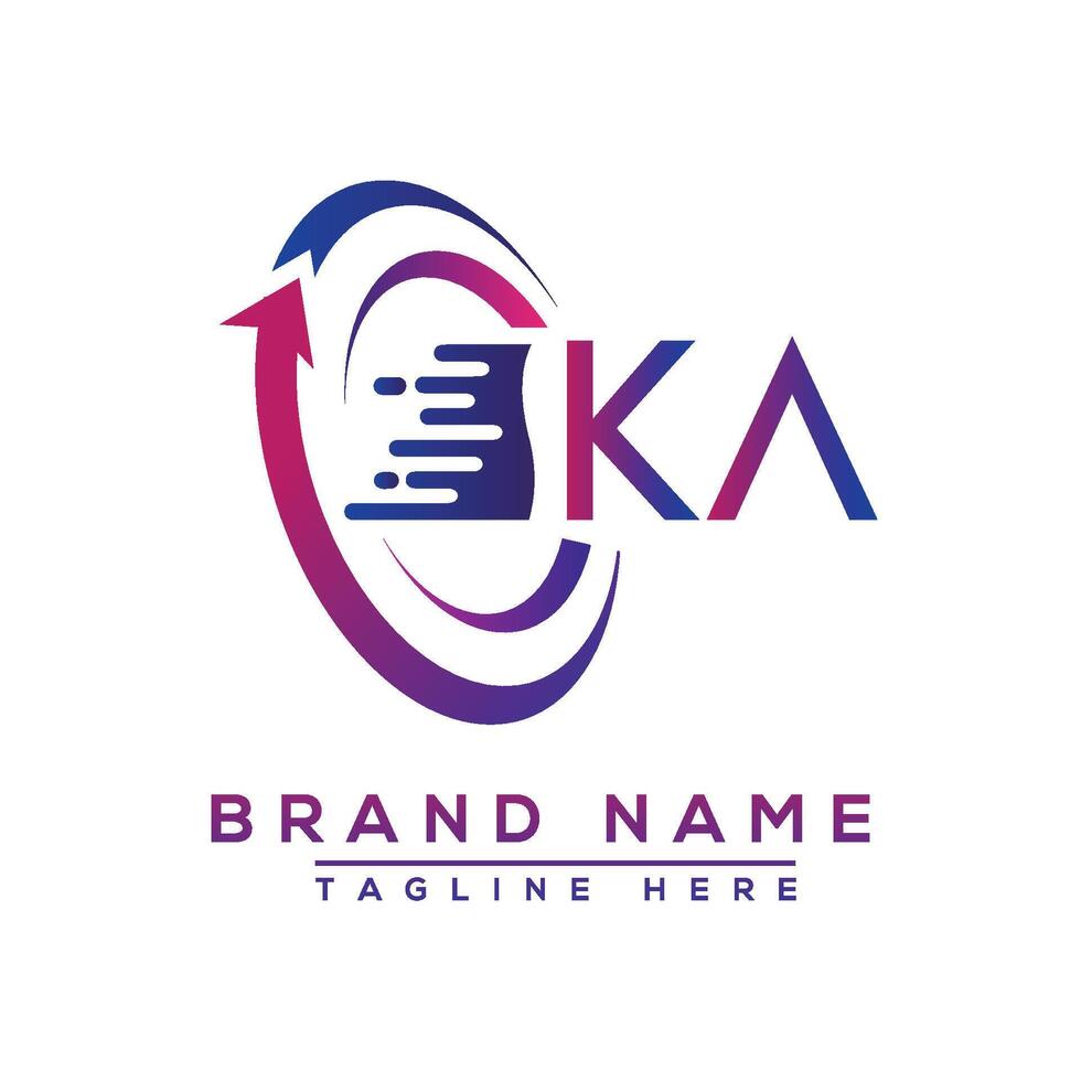 KA letter logo design. Vector logo design for business.