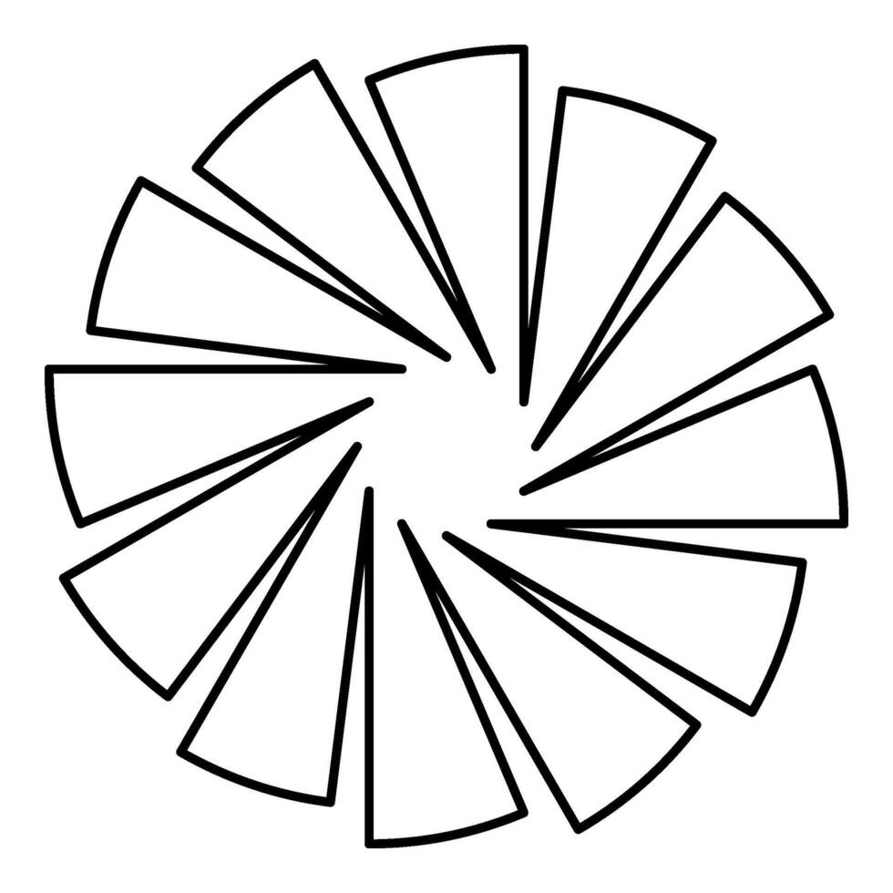 Spiral staircase circular stairs contour outline line icon black color vector illustration image thin flat style