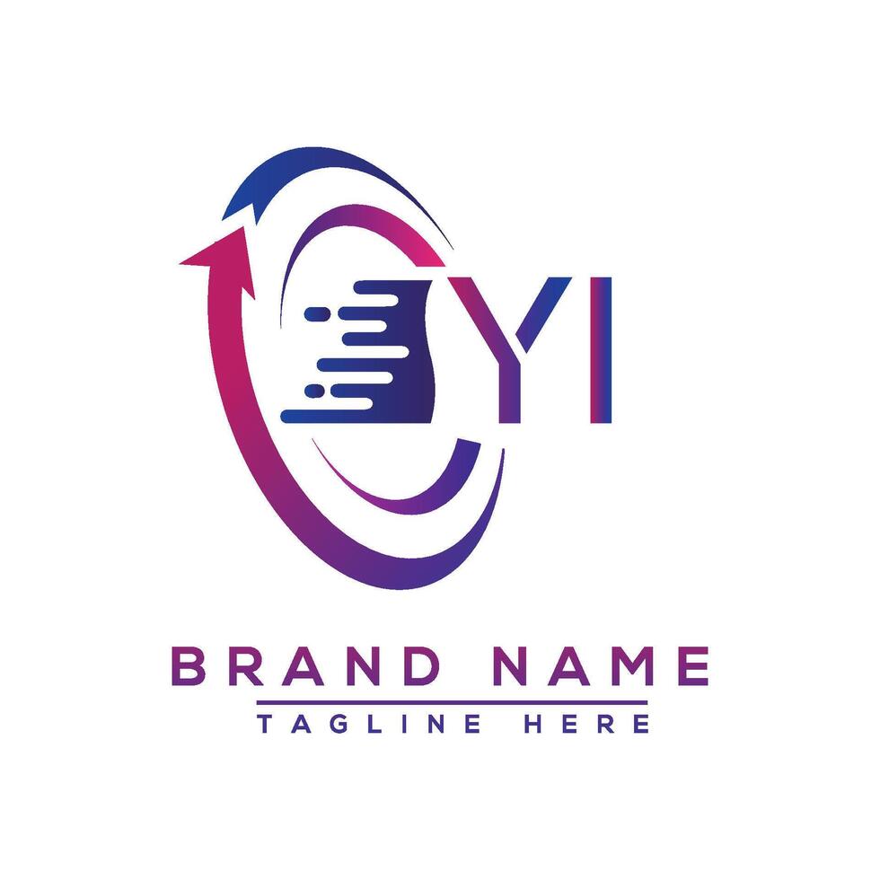 YI letter logo design. Vector logo design for business.