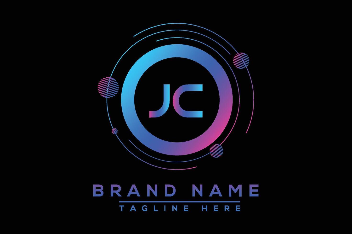 JC letter logo design. Vector logo design for business.