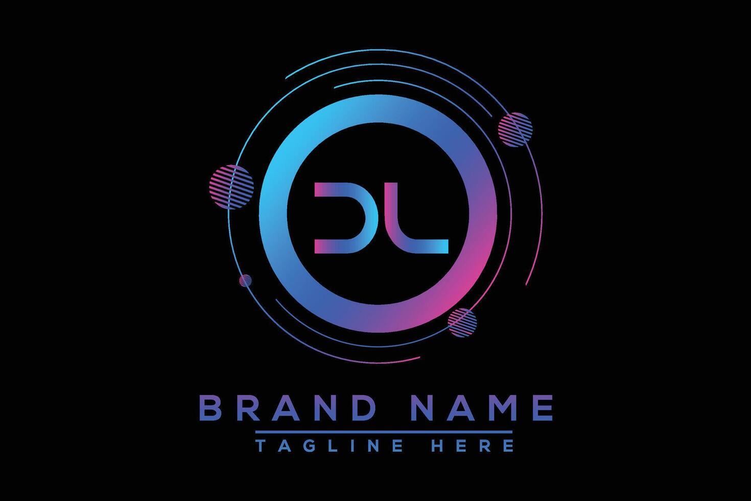 DL letter logo design. Vector logo design for business.