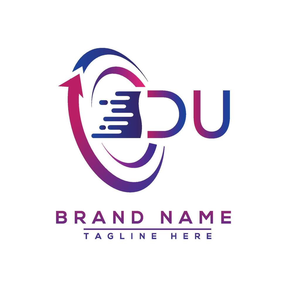 DU letter logo design. Vector logo design for business.