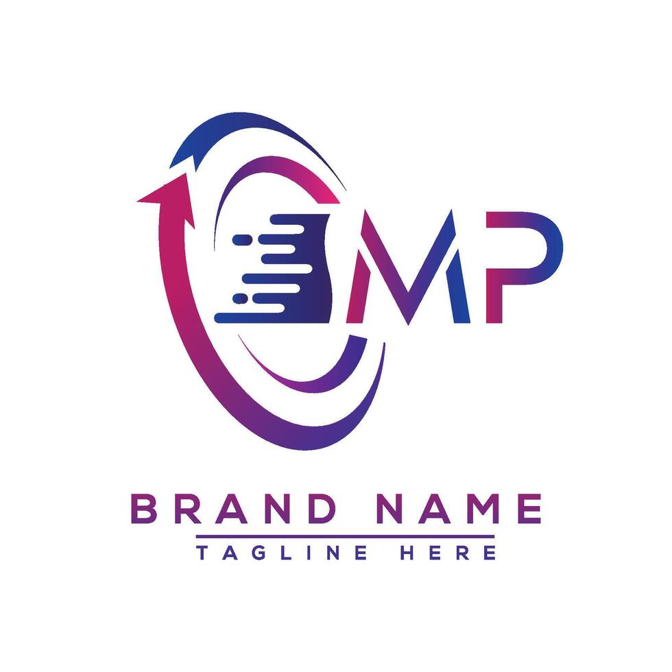 MP letter logo design. Vector logo design for business.