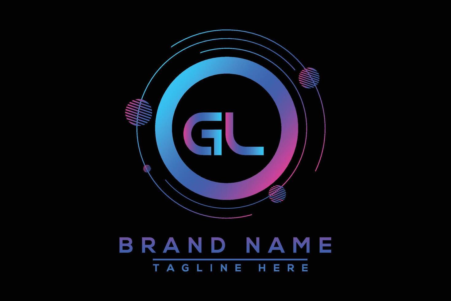 GL letter logo design. Vector logo design for business.