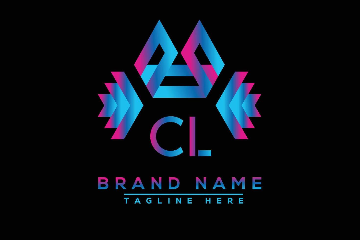 CL letter logo design. Vector logo design for business.