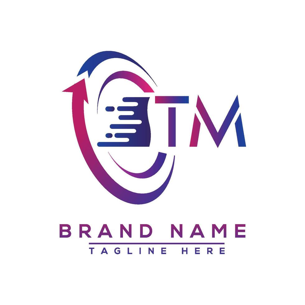 TM letter logo design. Vector logo design for business.