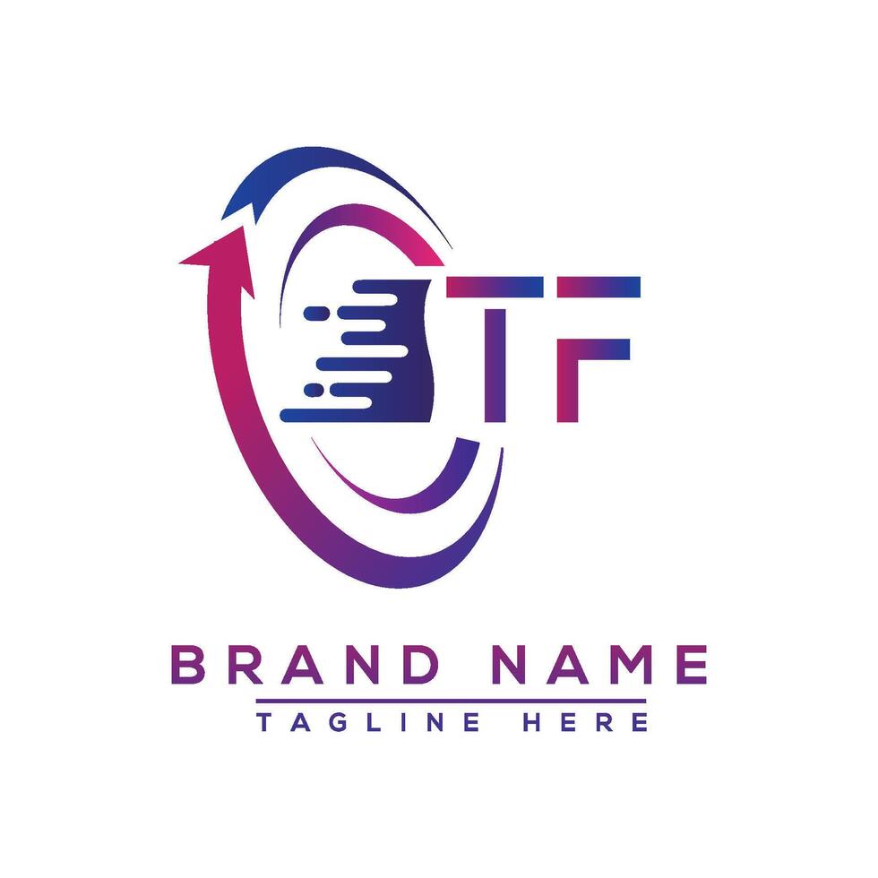 TF letter logo design. Vector logo design for business.