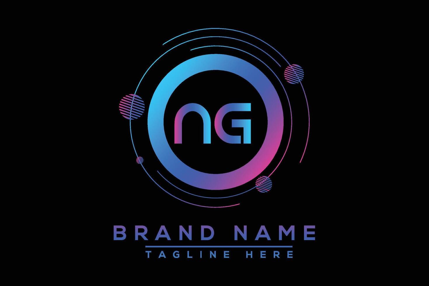 NG letter logo design. Vector logo design for business.