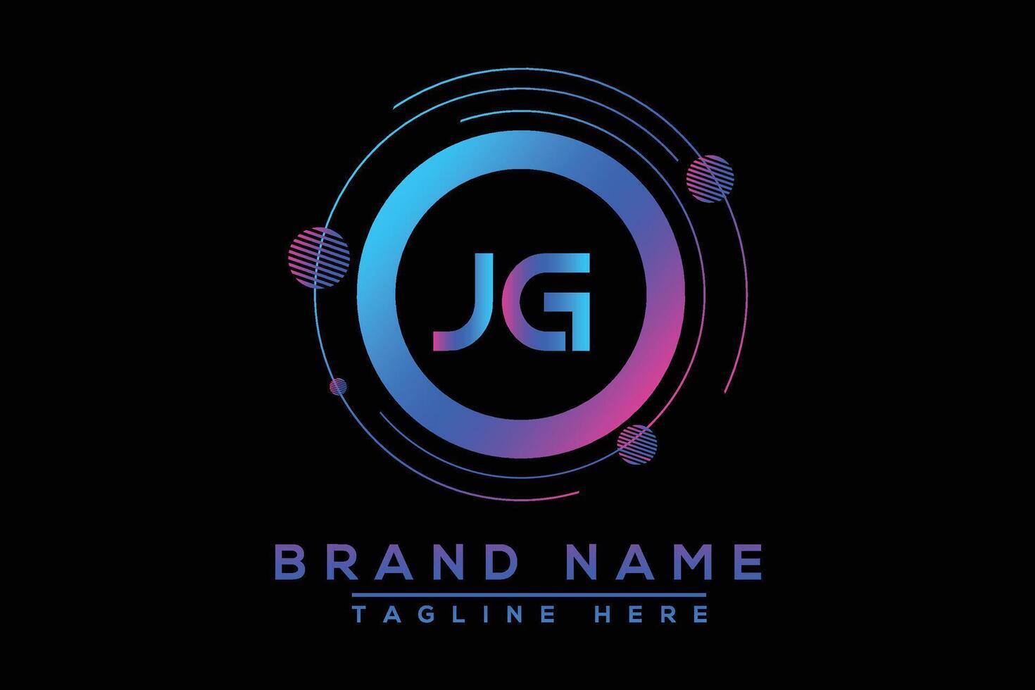 JG letter logo design. Vector logo design for business.