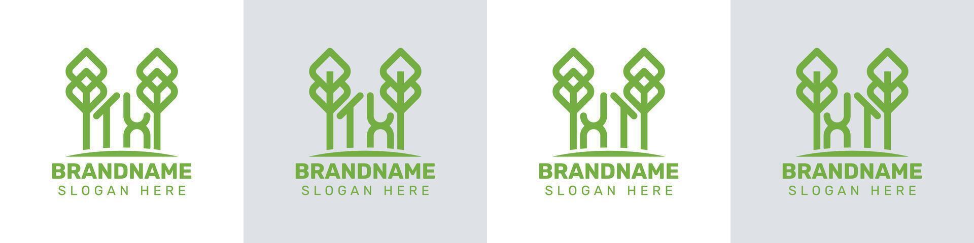 Letters TX and XT Greenhouse Logo, for business related to plant with TX or XT initials vector