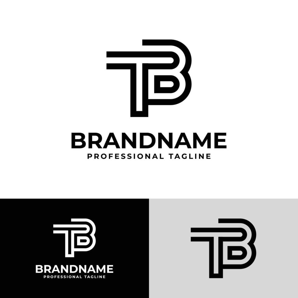 Modern Initials TB Logo, suitable for business with BT or TB initials vector