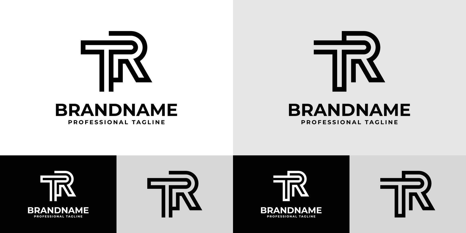 Modern Initials TR Logo, suitable for business with TR or RT initials vector