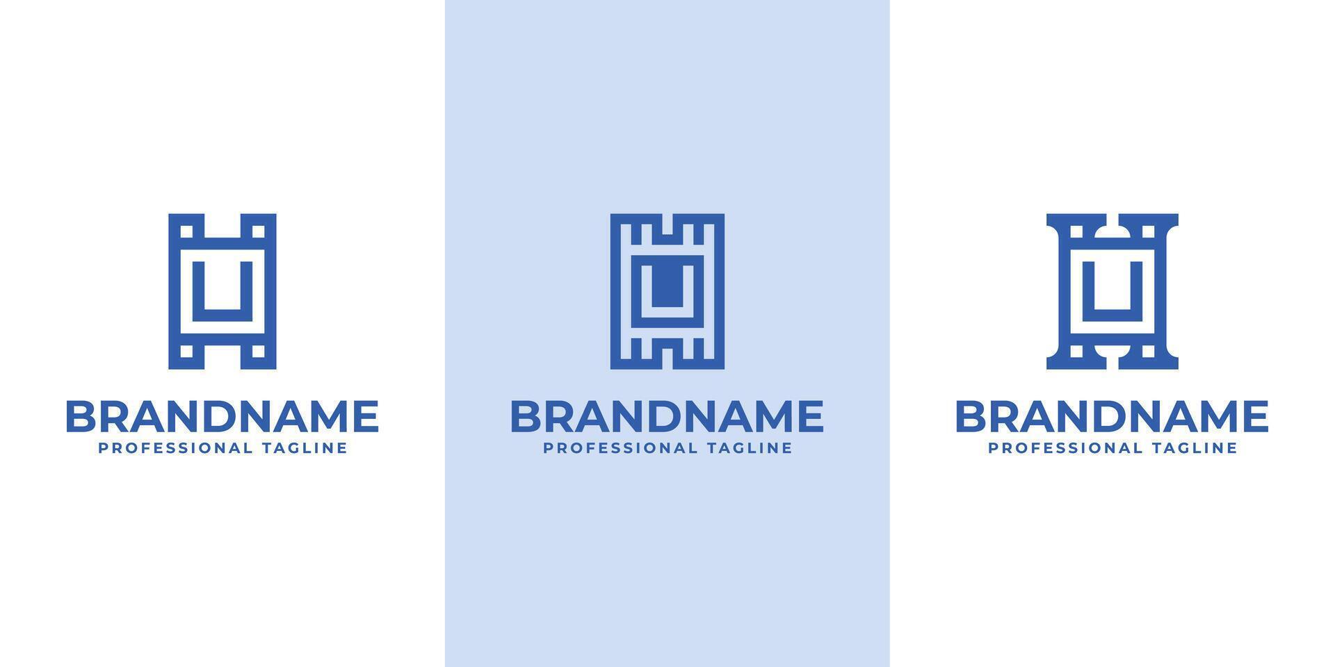 Modern Initials HU Logo, suitable for business with HU or UH initials vector