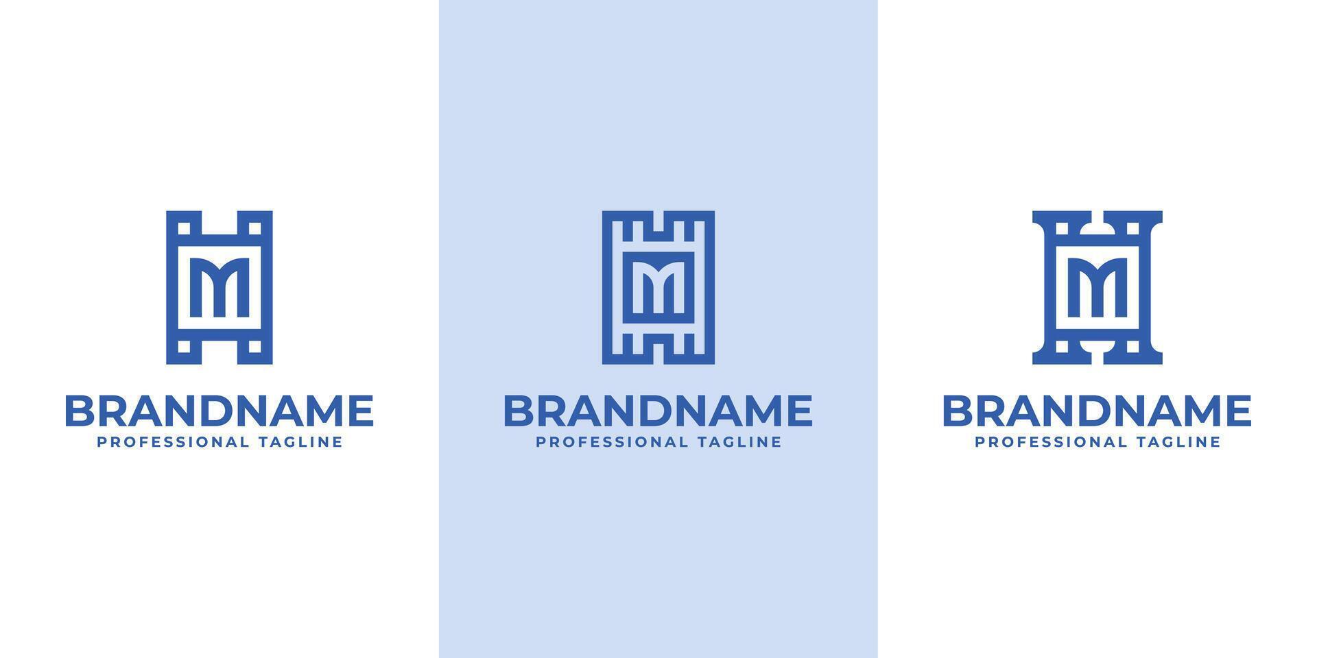Modern Initials HM Logo, suitable for business with HM or MH initials vector