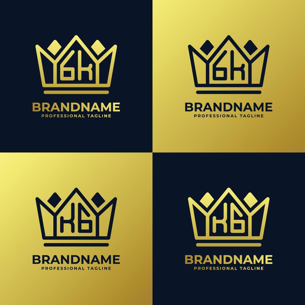 Letters GK and KG Home King Logo Set, suitable for business with GK and KG initials vector