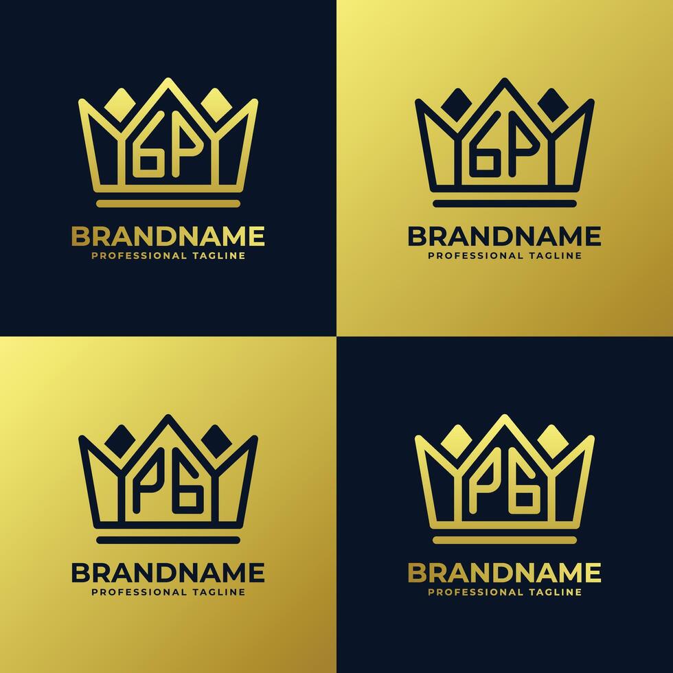 Letters PG and GP Home King Logo Set, suitable for business with PG and GP initials vector