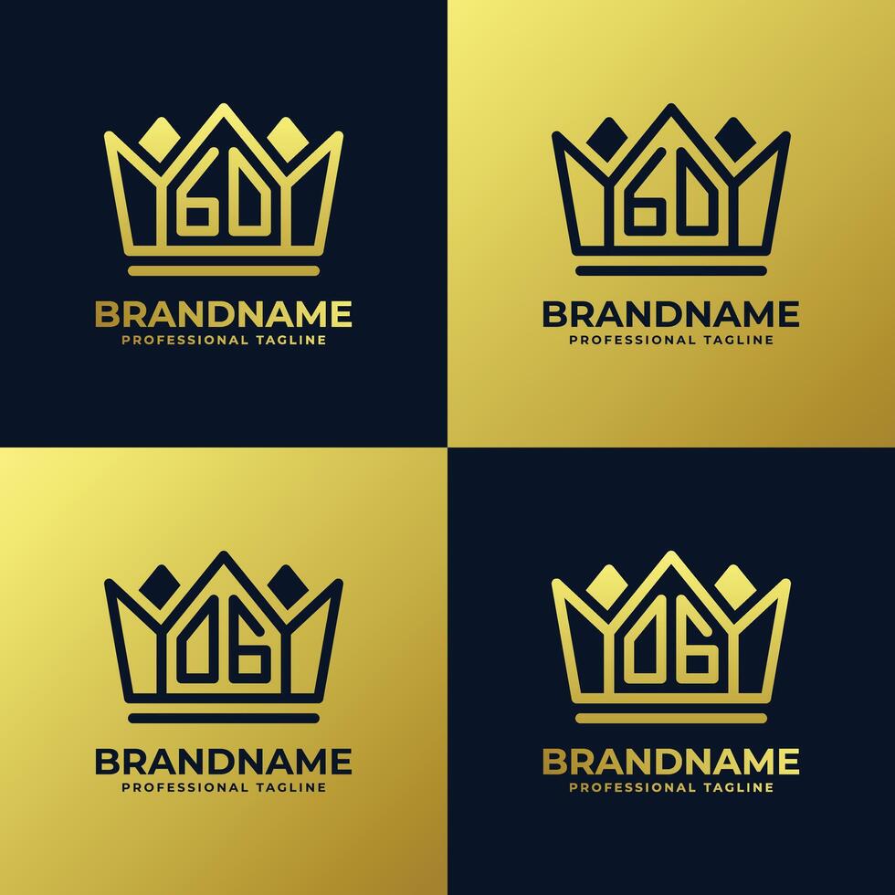 Letters OG and GO Home King Logo Set, suitable for business with OG and GO initials vector